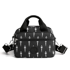 Floral Pattern Women Shoulder Bag Waterproof Nylon Handbag