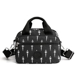 Floral Pattern Women Shoulder Bag Waterproof Nylon Handbag