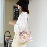 Floral Pattern Women Shoulder Bag Waterproof Nylon Handbag