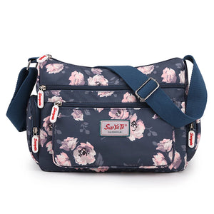 Floral Pattern Women's Shoulder Bag Casual Multi-pocket Female Messenger Bag