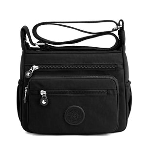 Floral Pattern Women's Shoulder Bag High Durable Fabric Nylon Handbag