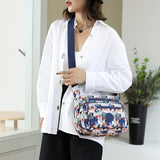 Floral Pattern Women's Shoulder Bag High Durable Fabric Nylon Handbag