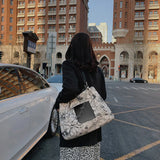 Floral Print Chain Shoulder Bag Large Capacity Tote