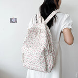 Floral Printed Backpack Student Travel Waterproof