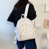 Floral Women Backpacks Mini College Student School Bags for Girl Teenager