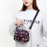 Flower Pattern Nylon Shoulder Bag Multifunctional Handbag