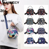 Flower Pattern Nylon Shoulder Bag Multifunctional Handbag