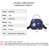 Flower Pattern Nylon Shoulder Bag Multifunctional Handbag