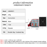 Flower Pattern Small Ladies Shoulder Bag High Nylon Women's Bag