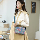 Flower Pattern Small Ladies Shoulder Bag High Nylon Women's Bag