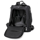 Flower Pattern Women's Anti Theft Backpack High Nylon Ladies Bag