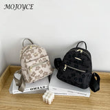 Flower Print Small Backpack Canvas School Bag for Girls