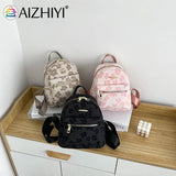 Flower Print Small Backpack Canvas School Bag