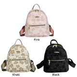 Flower Print Small Backpacks for Girls Soft Canvas School Bag