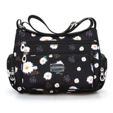 Flower Print Women Shoulder Bag Ladies Nylon Waterproof Messenger Handbags
