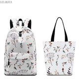 Flower Printing Multifunction Backpack for Teenager Girls