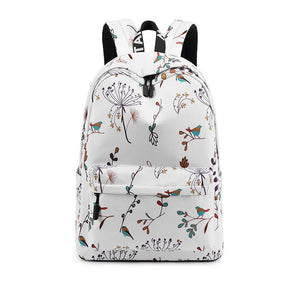 Flower Printing Multifunction Backpack for Teenager Girls