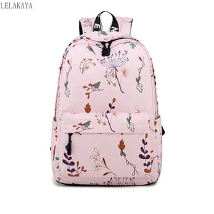 Flower Printing Multifunction Backpack for Teenager Girls