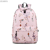 Flower Printing Multifunction Backpack for Teenager Girls
