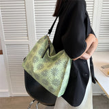 Flower Women's Shopper Bag High Capacity Shoulder Messenger Bags for Women