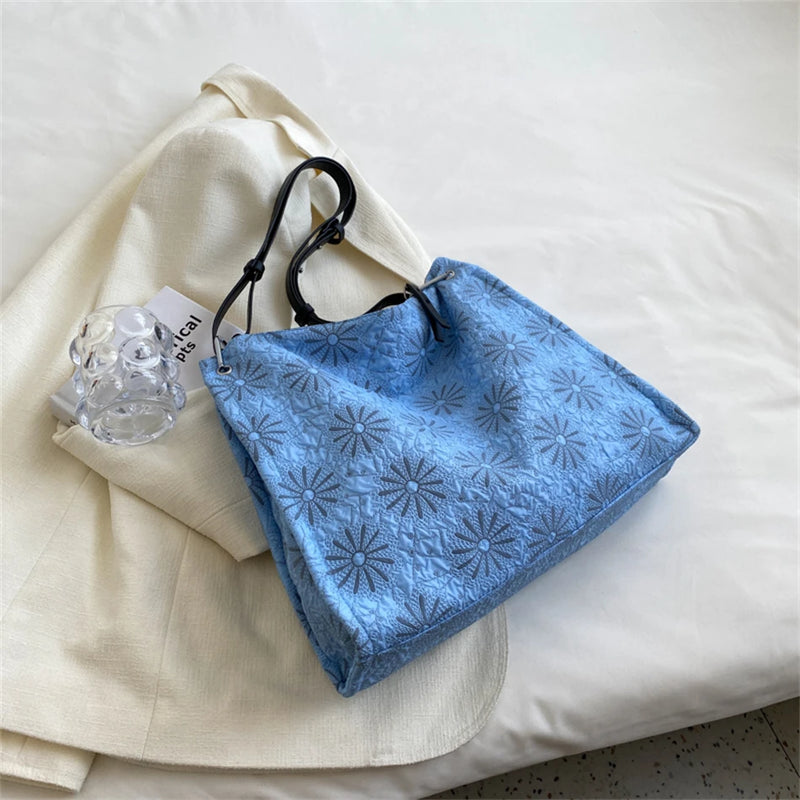 Flower Women's Shopper Bag High Capacity Shoulder Messenger Bags for Women