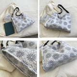 Flower Women's Shopper Bag High Capacity Shoulder Messenger Bags for Women