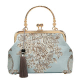 Kiss Lock Shell Bag Women's Handbags Autumn Vintage