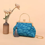 Chinese Style Flowers Crossbody Bag for Women Handbags