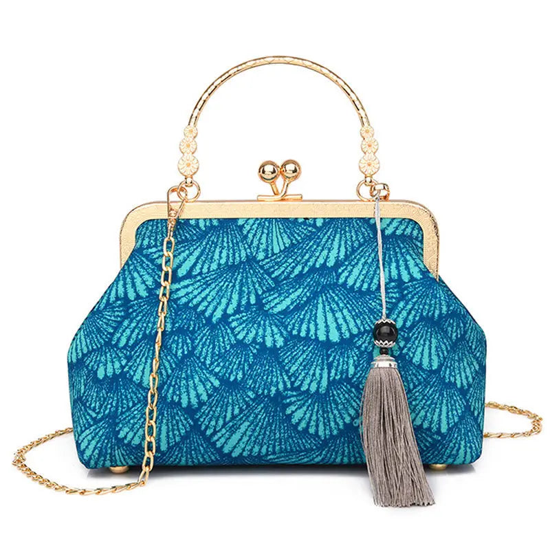 Chinese Style Flowers Crossbody Bag for Women Handbags