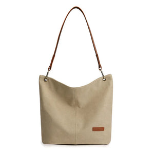 Women Big Size Canvas Handbag Tote Flower Printing Shoulder Bag