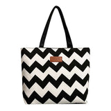 Women's Canvas Tote Handbag Flower Print Shoulder Bag