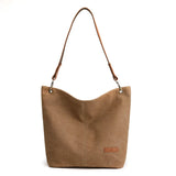 Women Big Size Canvas Handbag Tote Flower Printing Shoulder Bag
