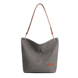 Women Big Size Canvas Handbag Tote Flower Printing Shoulder Bag