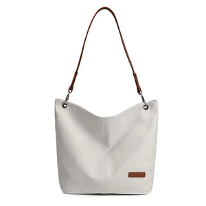 Women Big Size Canvas Handbag Tote Flower Printing Shoulder Bag