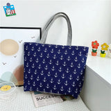 Women Large Tote Handbag Floral Canvas Shoulder Bag