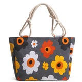 Floral Canvas Shoulder Bag Large Tote Handbag