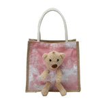 Women Big Size Handbag Tote Flower Printing Canvas Shoulder Bag