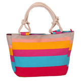 Floral Canvas Shoulder Bag Large Tote Handbag