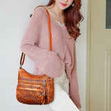 Vintage Crossbody Pu Leather Soft Washed Messenger Flap Bag