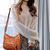 Vintage Crossbody Pu Leather Soft Washed Messenger Flap Bag