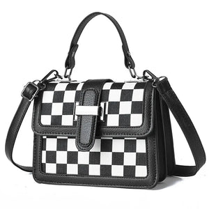 Women'S Plaid Crossbody Handbag Messenger Flap Bag