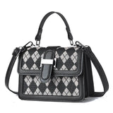 Women'S Plaid Crossbody Handbag Messenger Flap Bag