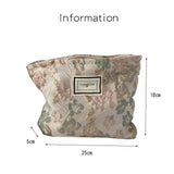 French Embossed Flower Cosmetic Bag Large-capacity