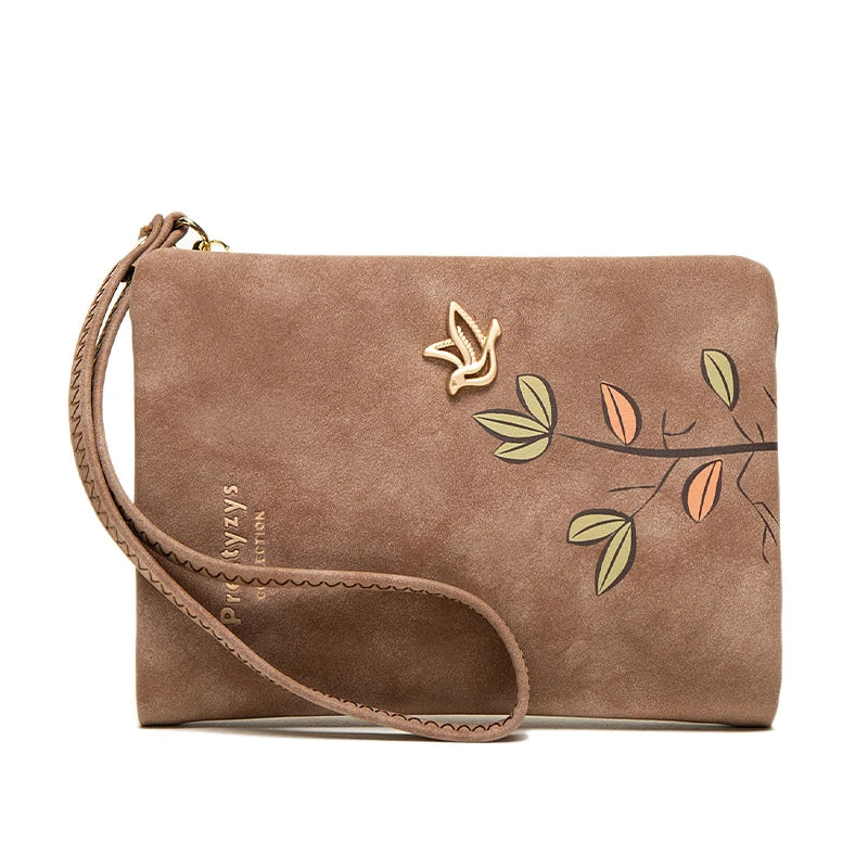 Flower Small Wallet Soft Leather Purses Short Female Wallet