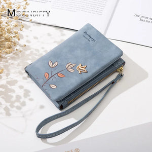 Fresh Flower Small Wallet Women Soft Leather Ladies Purses Short Female Wallet