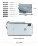 Flower Small Wallet Soft Leather Purses Short Female Wallet