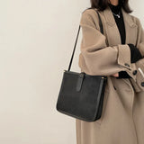 Frosted Pu Women's Shoulder Bag Large Capacity Leather Crossbody Bag