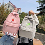 Avocado Embroidery Shoulder Bag Grey Waterproof Travel