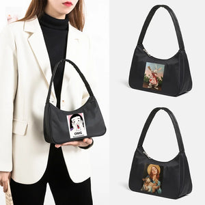 Funny Print Underarm Shoulder Bags Women Chain Shoulders Bags