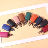 Leather Car Key Holders Men Women Zipper Key Case For Car Gift
